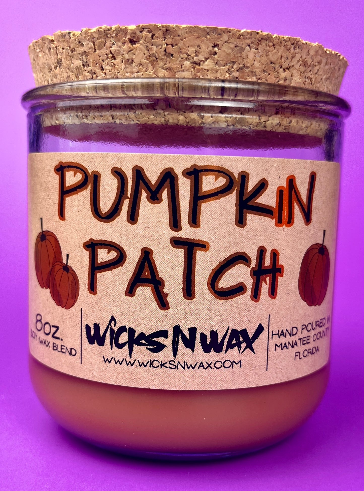 Pumpkin Patch | Recycled Glass Candle | WicksNWax