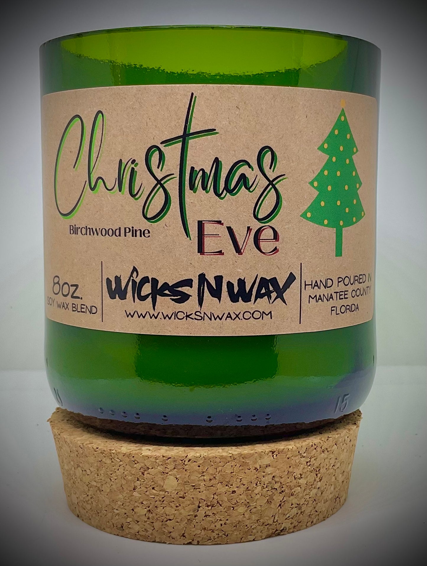 Christmas Eve | Candle | Upcycled Champagne Bottle | WicksNWax