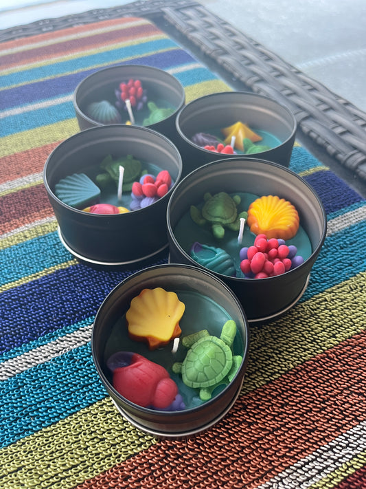 Sea Tin | Decor Candle | Small | WicksNWax