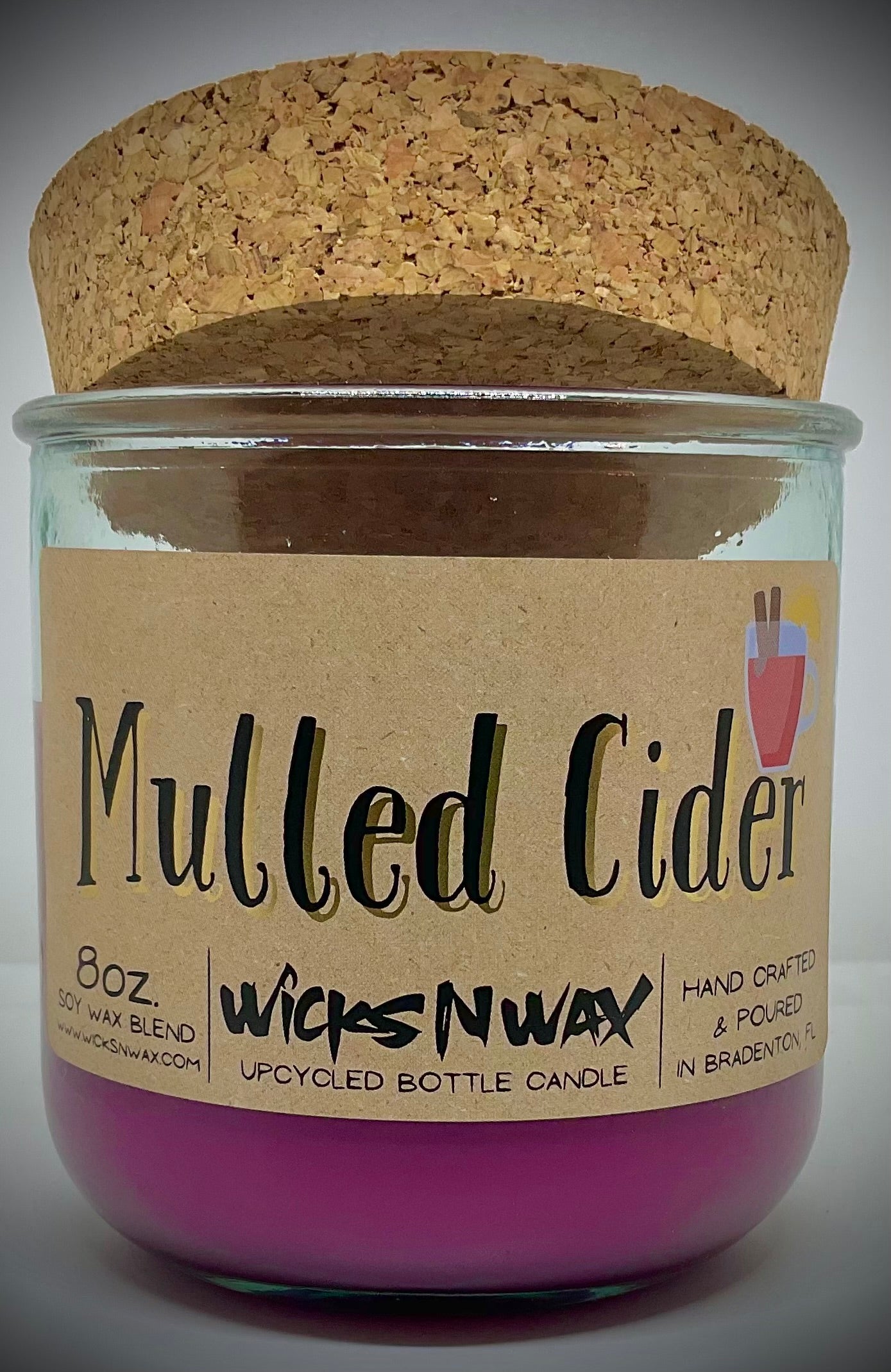 Mulled Cider | Candle | 100% Recycled Glass | WicksNWax