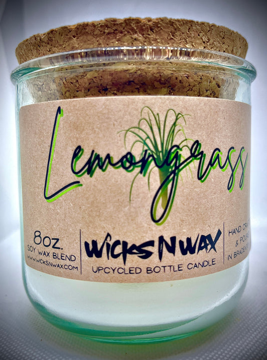 Lemongrass | Candle | 100% Recycled Glass | WicksNWax