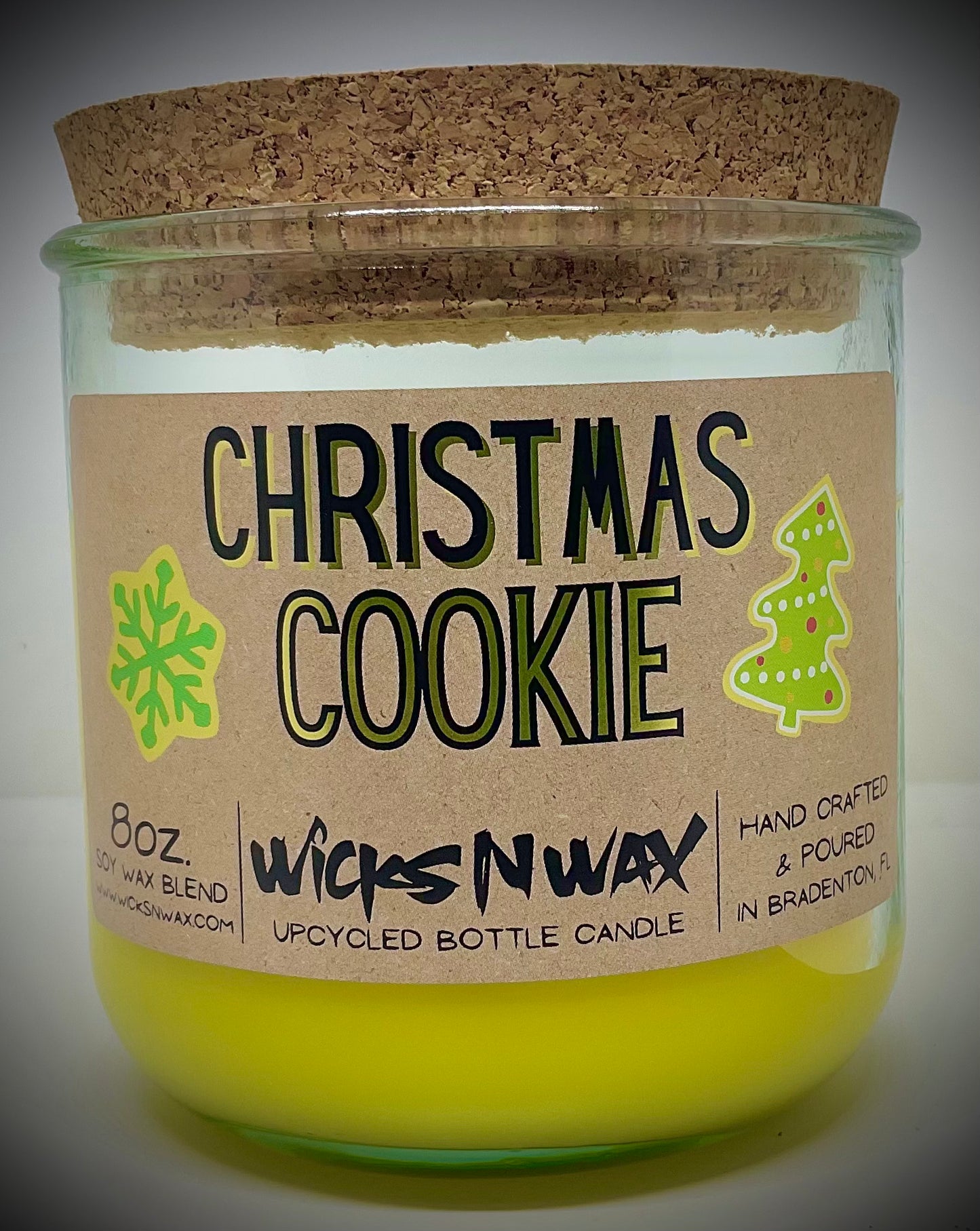 Christmas Cookie | Candle | 100% Recycled Glass | WicksNWax