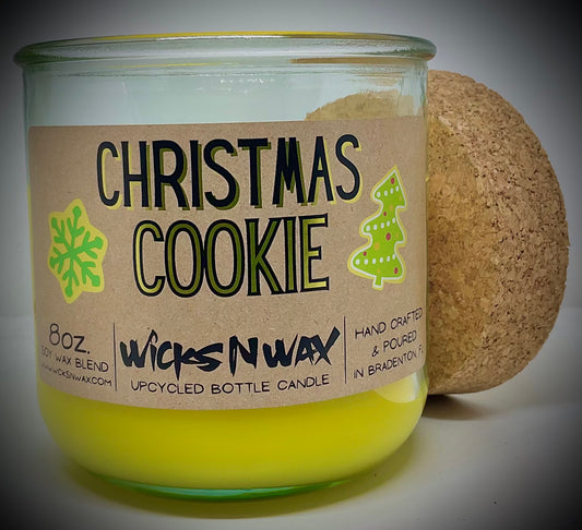 Christmas Cookie | Candle | 100% Recycled Glass | WicksNWax