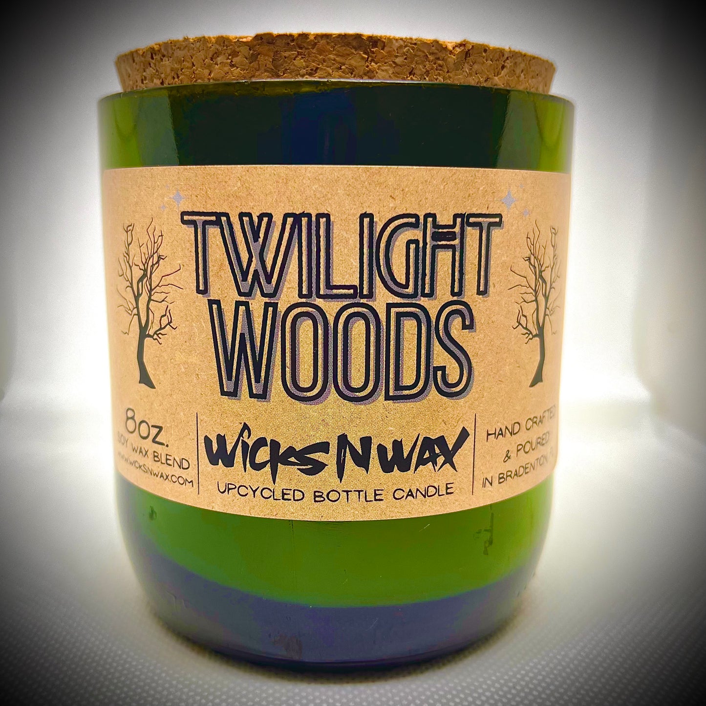 Twilight Woods | Champagne Bottle Candle | WicksNWax