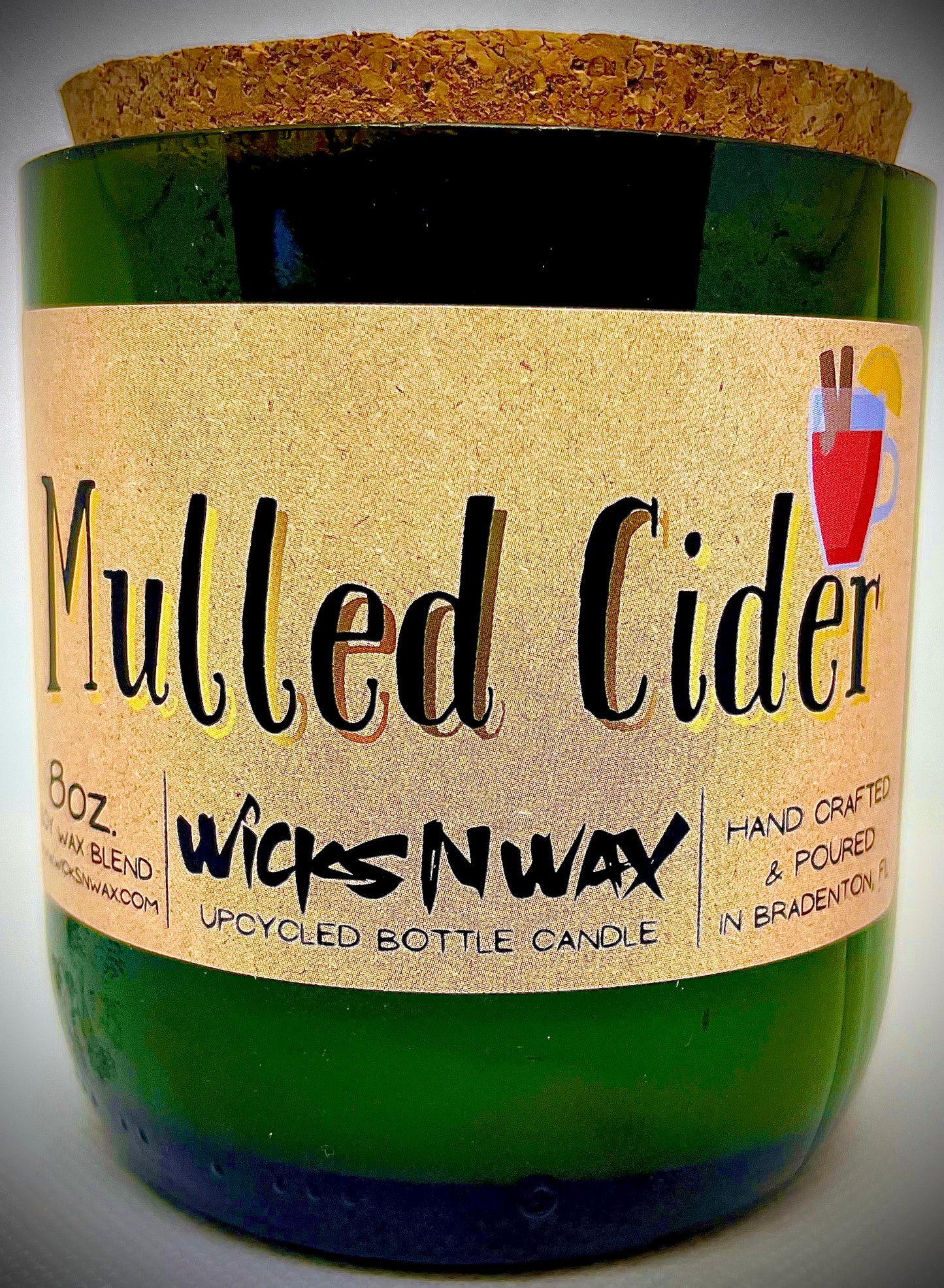 Mulled Cider | Champagne Bottle Candle | WicksNWax