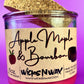 Apple Maple & Bourbon candle with red wax, cork lid, recycled glass, WicksNWax