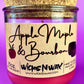 Apple Maple & Bourbon candle in recycled glass, red wax, cork lid