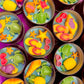 Small sea-themed wax tins with starfish, pink seashells, and green turtle shapes